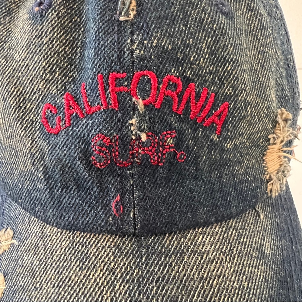 Denim Ripped Baseball Cap - Picture 4 of 7